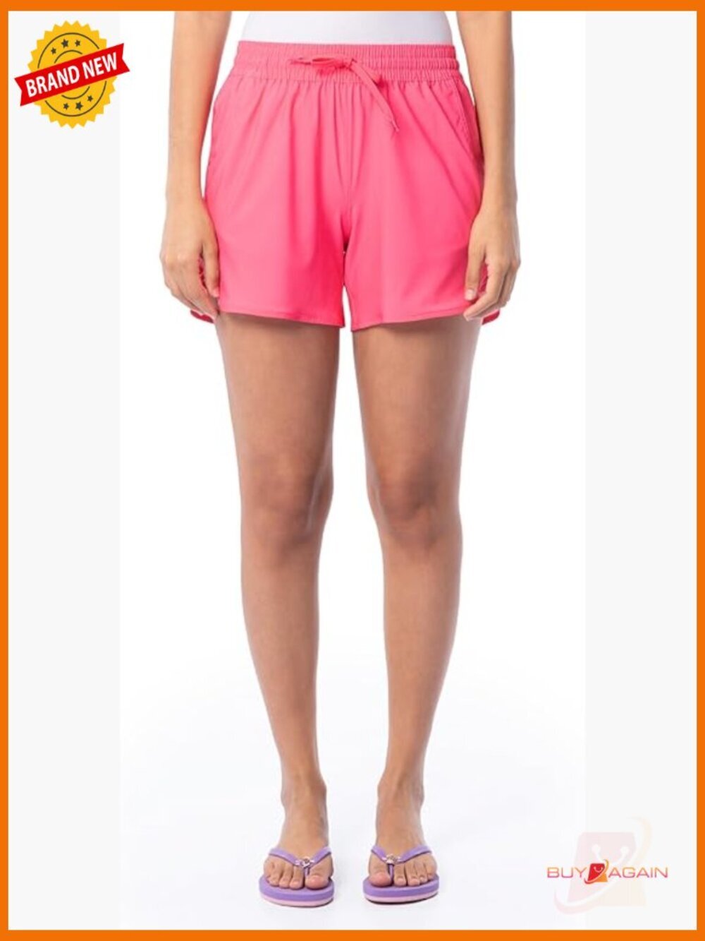 Women's Mid Length Active Shorts UPF 40 4-Way Stretch 5" Inseam